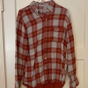 J Crew casual mens button down flannel